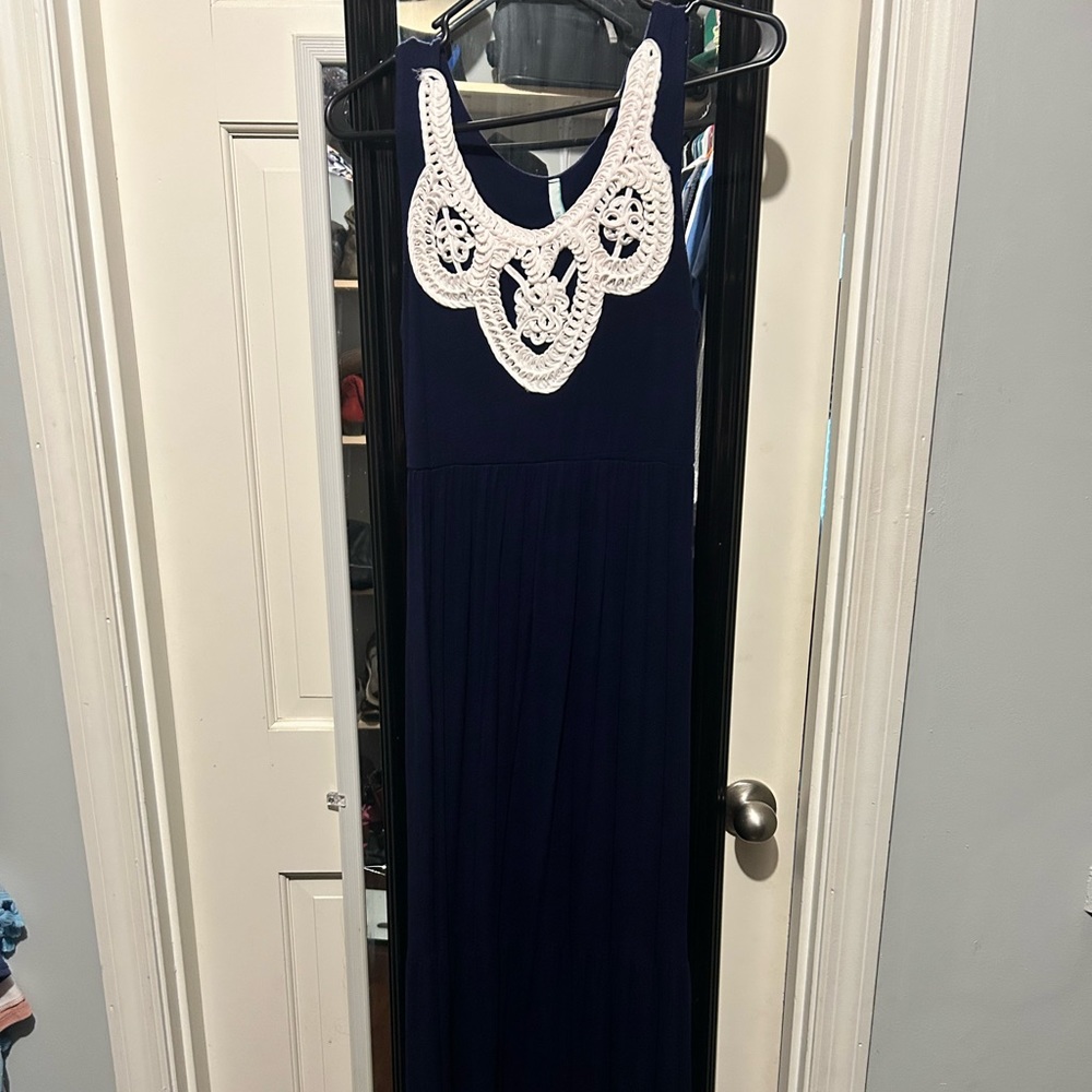 Navy boutique maxi dress